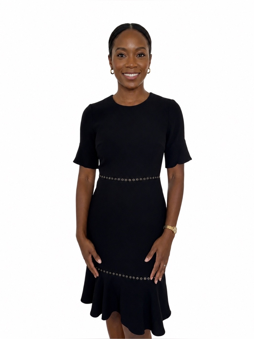 Shoshanna Black Midi Dress - Picture 1 of 10